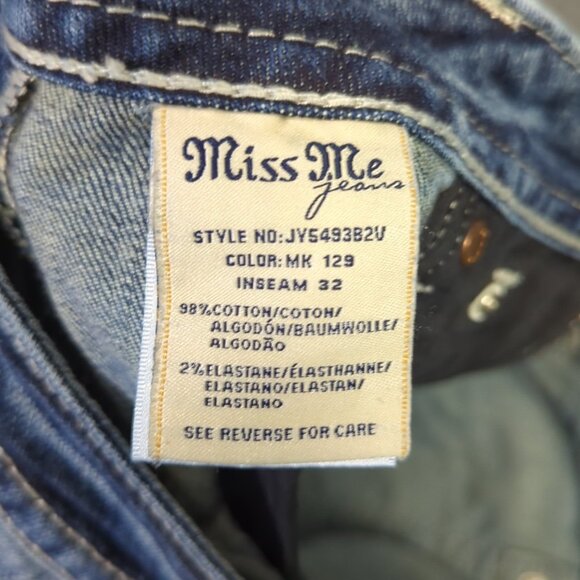 Miss Me Jeans Women's 33 Blue Boot Denim - Picture 12 of 13